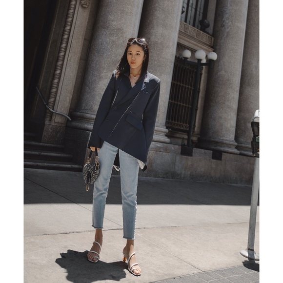 MONSE NAVY BLUE DECONSTRUCTED SLASHED JACKET BLAZER 4 NWOT - Picture 8 of 16